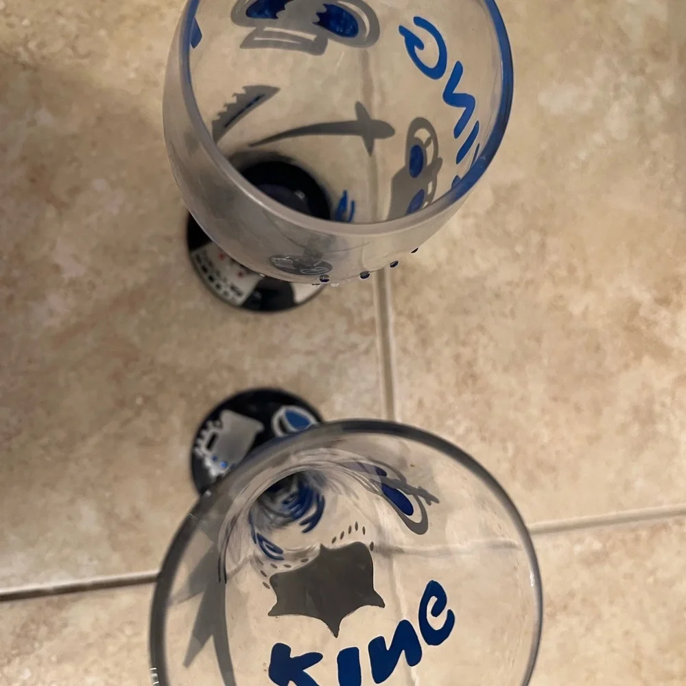 Blue and Silver King Themed Glass Set - Picture 4 of 4